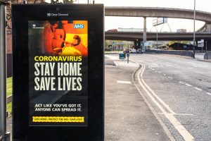 Coronavirus government poster – Stay home, save lives